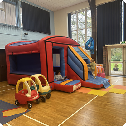 Multi colour slide bouncy castles